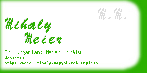 mihaly meier business card